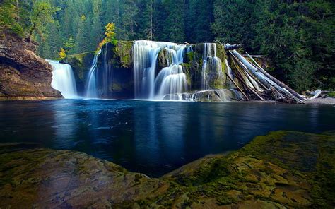 HD wallpaper: Nature scenery, river, waterfall, forest | Wallpaper Flare