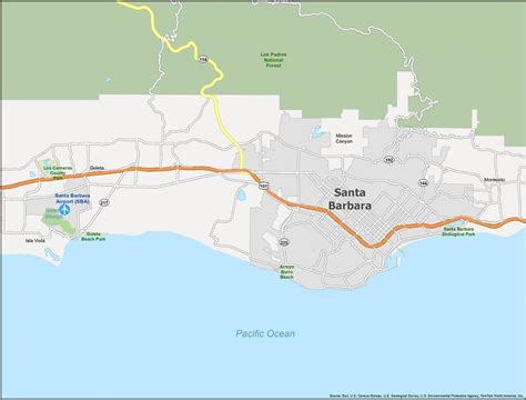 Santa Barbara California Map - GIS Geography