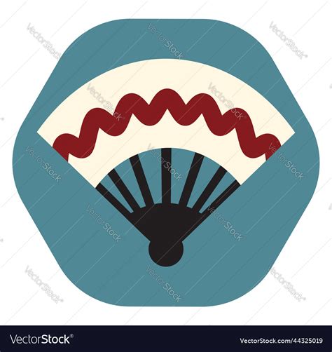 Japanese fan on a white background Royalty Free Vector Image