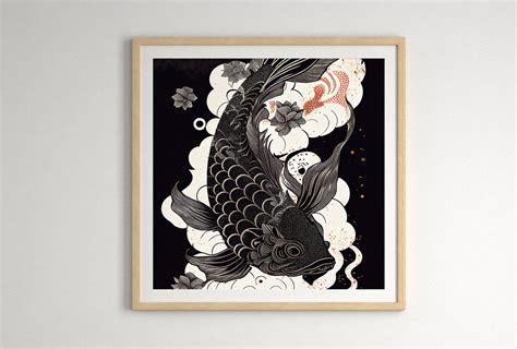 Koi Fish Wall Art Printable Japanese Art Fish Print - Etsy