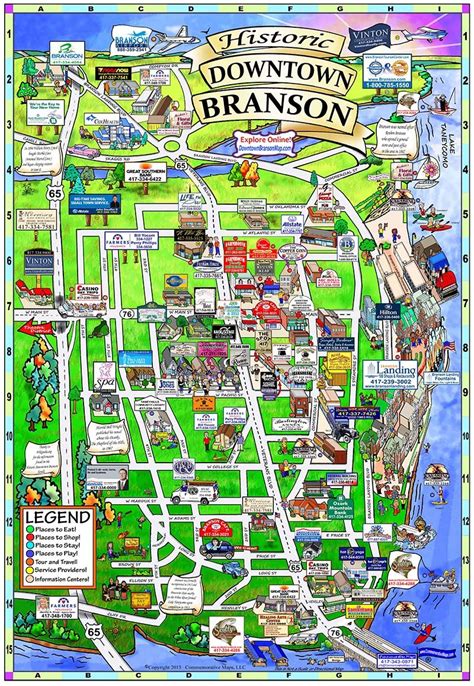 Exploring Branson, Missouri Through Its Map - 2023 Calendar Printable