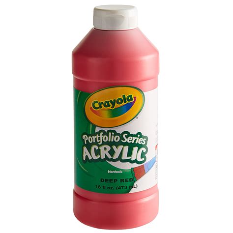 Crayola 204016115 Portfolio Series 16 oz. Red Acrylic Paint