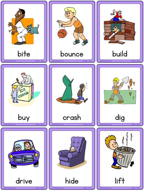 Ideas De Action Verbs Flashcards Vocabulario En Ingles Ingles Hot Sex