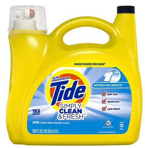 Tide Simply Clean & Fresh Ultra Concentrated Liquid Detergent, 208 oz ...