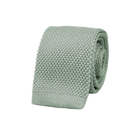 Sage Green Knitted Tie Knit Necktie for Men Eucalyptus - Etsy