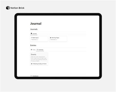 Notion Journal Template