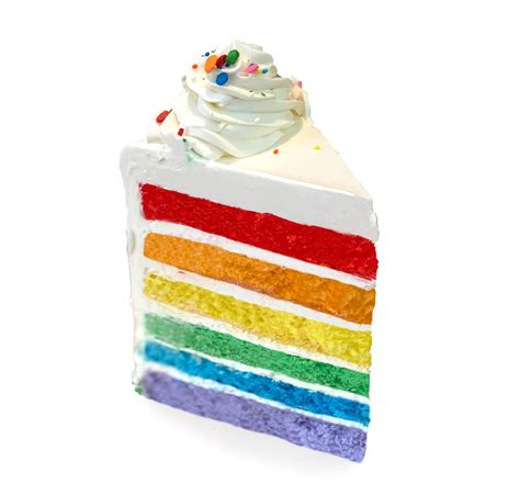 Rainbow Cake Slice | Wuollet Bakery