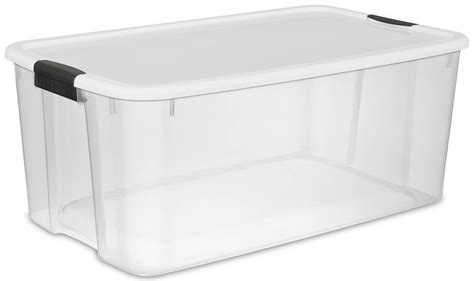 Sterilite 116 and 70 Quart Clear Ultra Plastic Storage Tote Container ...