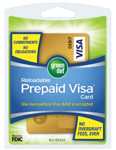 Green Dot Visa Reloadable Prepaid Debit Card VL $20-$500, 1.95 - Kroger