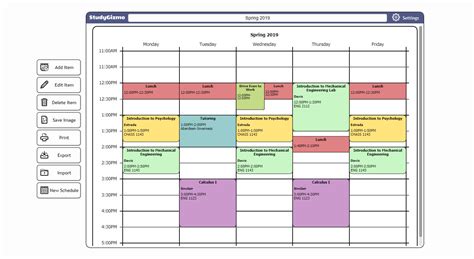 Block schedule creator - Groslift