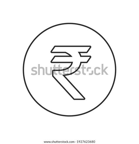 Rupee Line Icon Simple Outline Style Stock Vector (Royalty Free ...