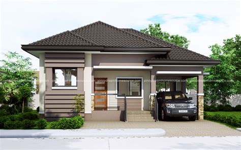 One story Small Home Plan with One Car Garage - Pinoy House Plans