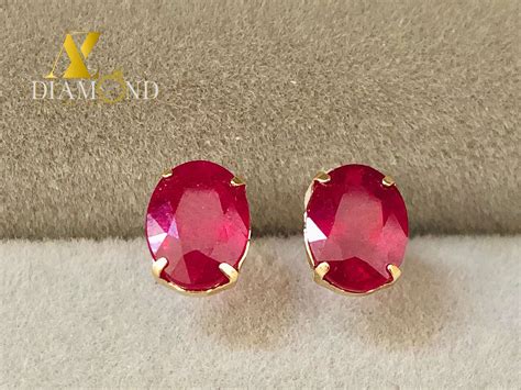 Oval Ruby Earrings – AZDiamond