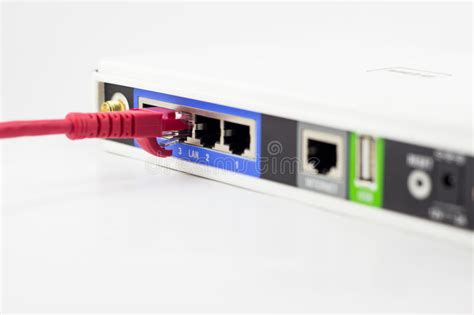 Lan port on router stock photo. Image of office, cable - 35880864