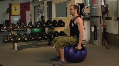 Bicep Curl on Ball - Functional Fitness