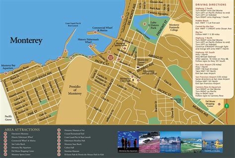 Monterey tourist attractions map - Ontheworldmap.com