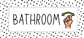 Bathroom hand signal by Whitney Burton | TPT