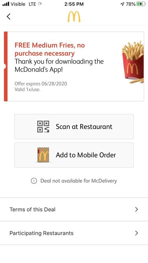 Free medium McDonald’s fries in the app today : r/freebies