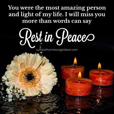 46 Touching Rest in Peace Quotes with Images - Sympathy Card Messages