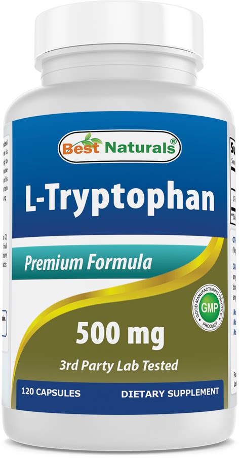 Best Naturals L-Tryptophan 500 mg 120 Capsules - Walmart.com - Walmart.com