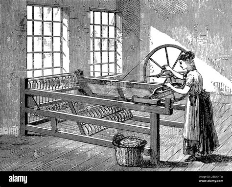 James Hargreaves, Spinning Jenny, 1764 Stock Photo - Alamy