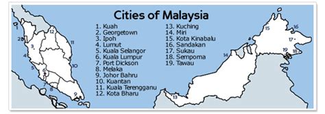 Malaysia Cities Map