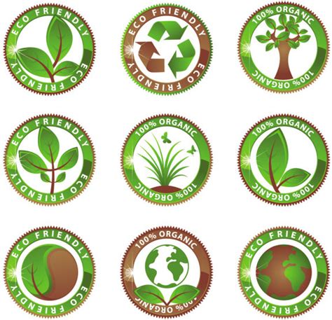 Green environmental protection vector icon Vectors graphic art designs ...