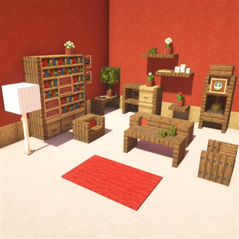 A cozy living room. : r/Minecraft