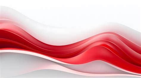 Premium AI Image | Abstract red wavy on white background