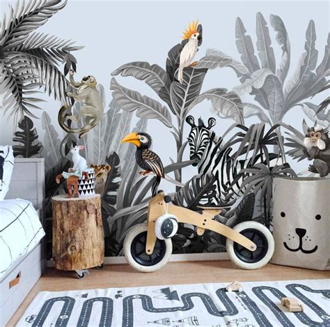 Wild Animals Tropical Forest Wall Mural