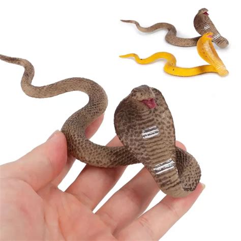 9.5& REALISTIC RUBBER Lifelike Fake Cobra Snake Scary Toy Prank Party ...