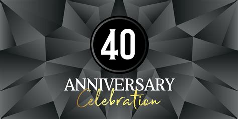 40 year anniversary celebration logo design white and gold color on ...