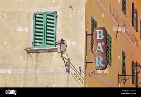 Weathered Rustic Metal Bar Sign Stock Photo - Alamy