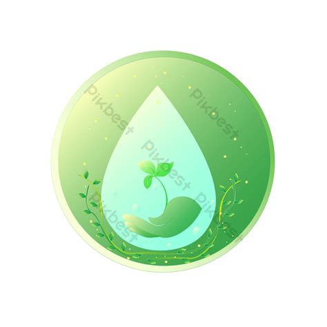 Green environmental protection logo vector | PNG Images AI Free ...