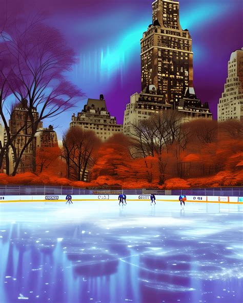 Stunning Ice Rink in Central Park · Creative Fabrica