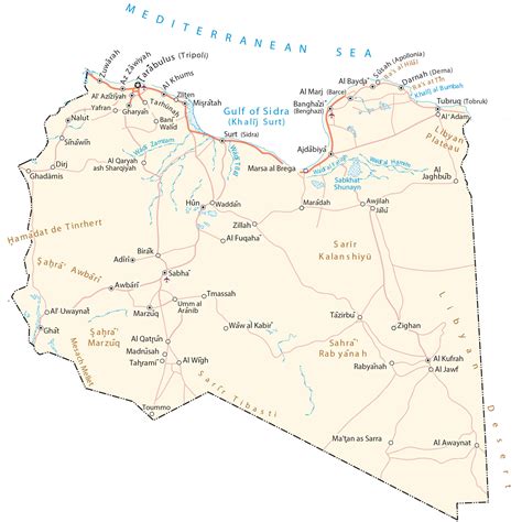 Map of Libya - GIS Geography