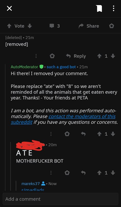 Insane redditor literally DESTROYS Peta bot! : r/madlads