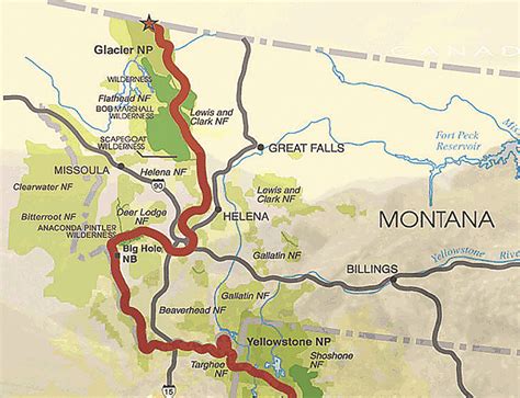 Continental Divide Map Montana - Middle East Map