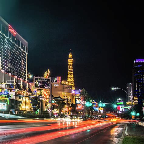 Las Vegas Nevada City Skyline And Vegas Strip At Night Photograph by ...