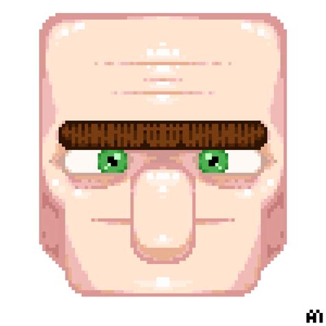 I made a villager face… : r/Minecraft