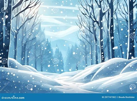 Snowy Anime Landscape With Studio Ghibli Vibes Royalty-Free Stock Image ...