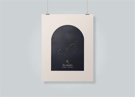 Minimalist Printable Zodiac Sign Poster // Valentine's Day Gift ...