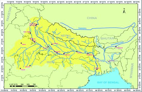 Ganges River Delta Map