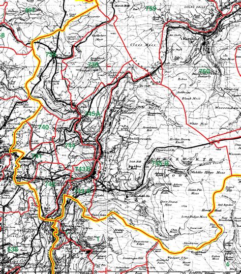 GENUKI: Map of Rochdale Parish, West Riding of Yorkshire, England ...