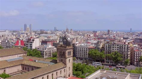 Barcelona City Skyline and Streets 23451939 Stock Video at Vecteezy