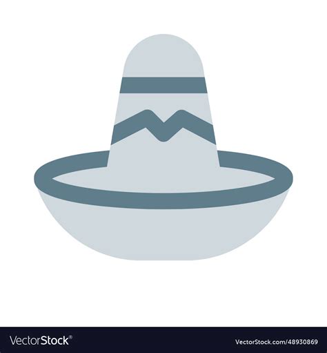 Stylish sombrero hat with vintage looks isolated Vector Image