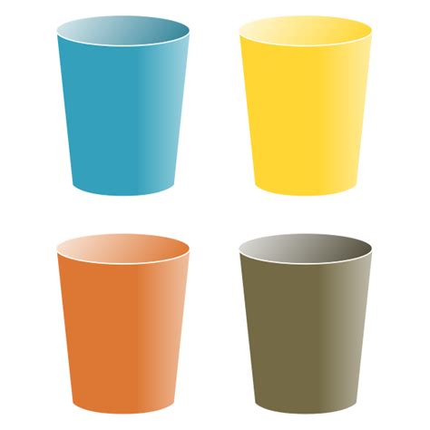 Four cups | Free SVG