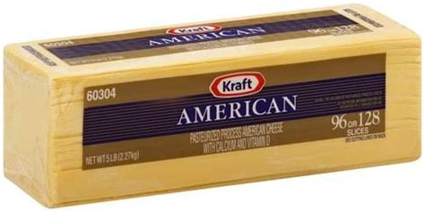 Kraft Pasteurized Process, American Cheese - 5 lb, Nutrition ...