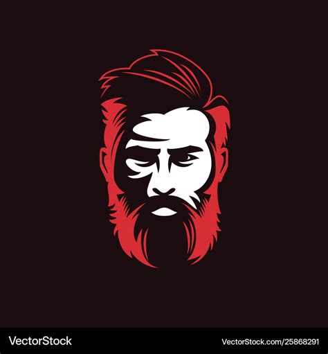 Men beard logo Royalty Free Vector Image - VectorStock