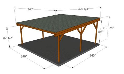 Flat roof double carport plans | PDF Download